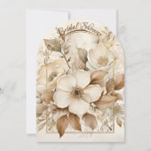 Goud en witte rozen boog Lijst Vrijgezellenfeest Kaart (Voorkant)