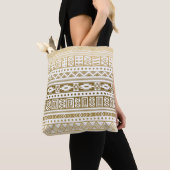 Goud en witte stam tote bag (Dichtbij)