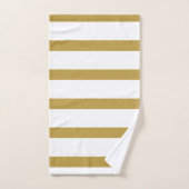 Goud en witte strepen bad handdoek (Handdoek)