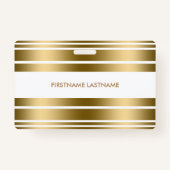 Goud en witte strepen minimaliseren badge (Achterkant)