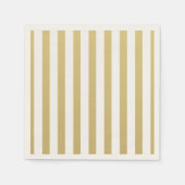 Goud en witte strepen - standaard cocktail Napkins Servetten (Voorkant)