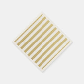 Goud en witte strepen - standaard cocktail Napkins Servetten (Hoek)