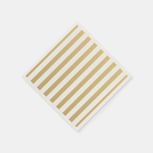 Goud en witte strepen - standaard cocktail Napkins Servetten (Hoek)