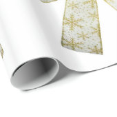 Goud en witte strikken inpakpapier (Rol Hoek)