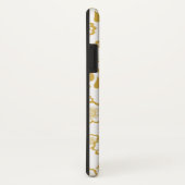 Goud en witte Victoriaanse bloemensluiers Monogram Case-Mate iPhone Case (Achterkant/rechts)