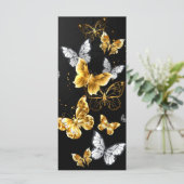 Goud en witte vlinders (Staand voorkant)