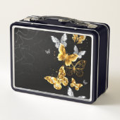 Goud en witte vlinders (Achterkant)