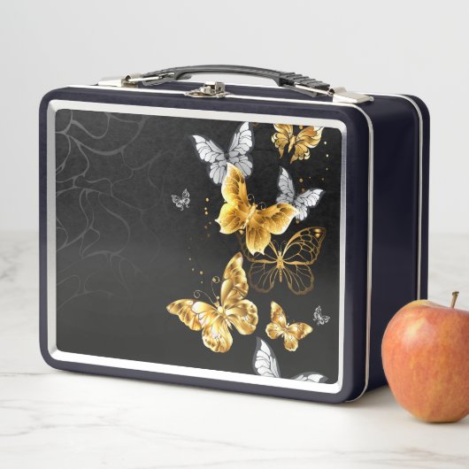 Goud en witte vlinders (In situ)