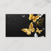 Goud en witte vlinders aanbevelingskaartje (Voorkant)