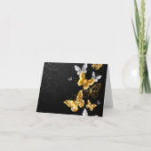 Goud en witte vlinders aankondiging (Voorkant)