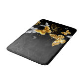 Goud en witte vlinders badmat (Gekanteld)