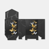 Goud en witte vlinders bedankdoosjes (Uitgevouwen)