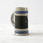 Goud en witte vlinders bierpul (Voorkant links)