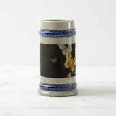 Goud en witte vlinders bierpul (Center)