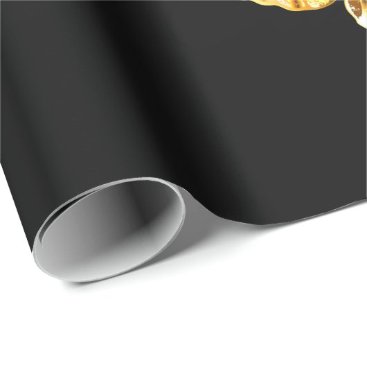 Goud en witte vlinders cadeaupapier (Rol Hoek)