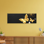 Goud en witte vlinders canvas afdruk (Insitu (Woonkamer))