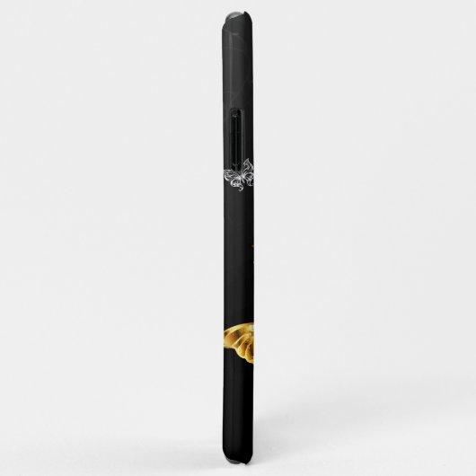 Goud en witte vlinders Case-Mate iPhone case (Achterkant/rechts)