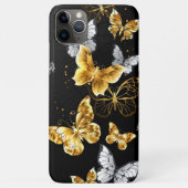Goud en witte vlinders Case-Mate iPhone case (Achterkant)