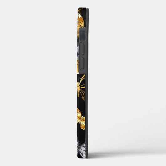 Goud en witte vlinders Case-Mate iPhone case (Achterkant / Links)