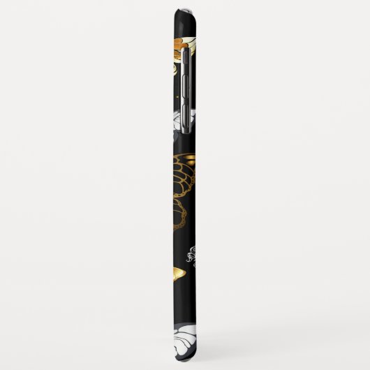 Goud en witte vlinders Case-Mate iPhone case (Achterkant/links)