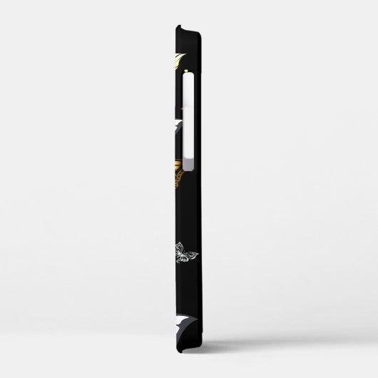 Goud en witte vlinders Case-Mate iPhone case (Achterkant / Links)