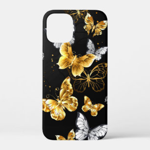 Goud en witte vlinders Case-Mate iPhone case