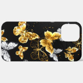 Goud en witte vlinders Case-Mate iPhone case (Achterkant / Rechts)
