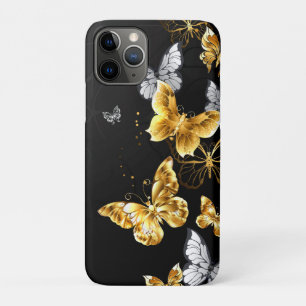 Goud en witte vlinders Case-Mate iPhone case