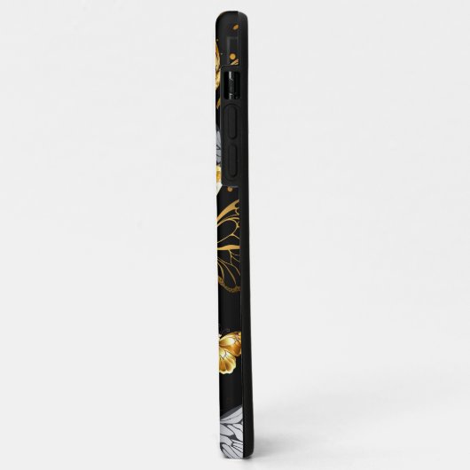 Goud en witte vlinders Case-Mate iPhone case (Achterkant/links)