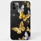 Goud en witte vlinders Case-Mate iPhone case (Achterkant)
