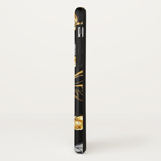 Goud en witte vlinders Case-Mate iPhone case (Achterkant/links)