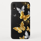 Goud en witte vlinders Case-Mate iPhone case (Achterkant)