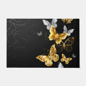 Goud en witte vlinders deurmat (Voorkant)