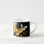 Goud en witte vlinders espresso kop (Rechts)