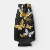 Goud en witte vlinders flesjeskoeler (Achterkant)