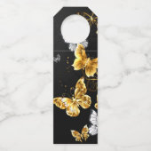 Goud en witte vlinders flessenhanger (Voorkant)