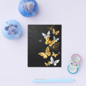 Goud en witte vlinders flyer (Enkel)