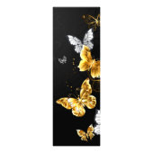 Goud en witte vlinders foto afdruk (Voorkant)