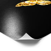 Goud en witte vlinders foto afdruk (Hoek)