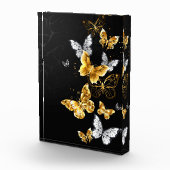 Goud en witte vlinders fotoblokken (Rechts)