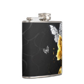 Goud en witte vlinders heupfles (Rechts)