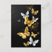 Goud en witte vlinders informatiekaartje (Voorkant)