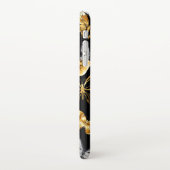 Goud en witte vlinders iPhone hoesje (Linkerkant)