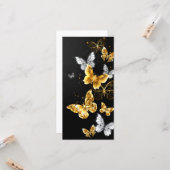 Goud en witte vlinders kaart (Voorkant / Achterkant in situ)