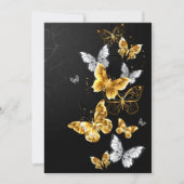 Goud en witte vlinders kaart (Voorkant)