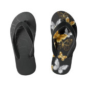 Goud en witte vlinders kinder teenslippers (Voetbed)