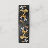 Goud en witte vlinders klantenkaartje (Buitenkant ongevouwen)