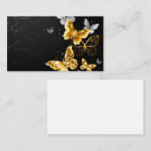 Goud en witte vlinders klantenkaartje (Voorkant / Achterkant)
