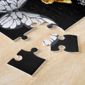 Goud en witte vlinders legpuzzel (Zijkant)