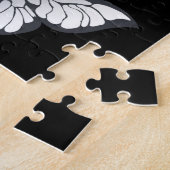 Goud en witte vlinders legpuzzel (Zijkant)